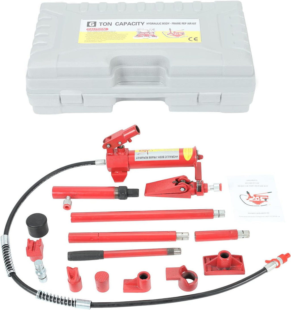 6 Ton Porta Power Kit with 78.7 inch Oil Hose Hydraulic Ram P94755