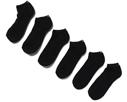 No Show Socks 6 Pack One Size Black L6788