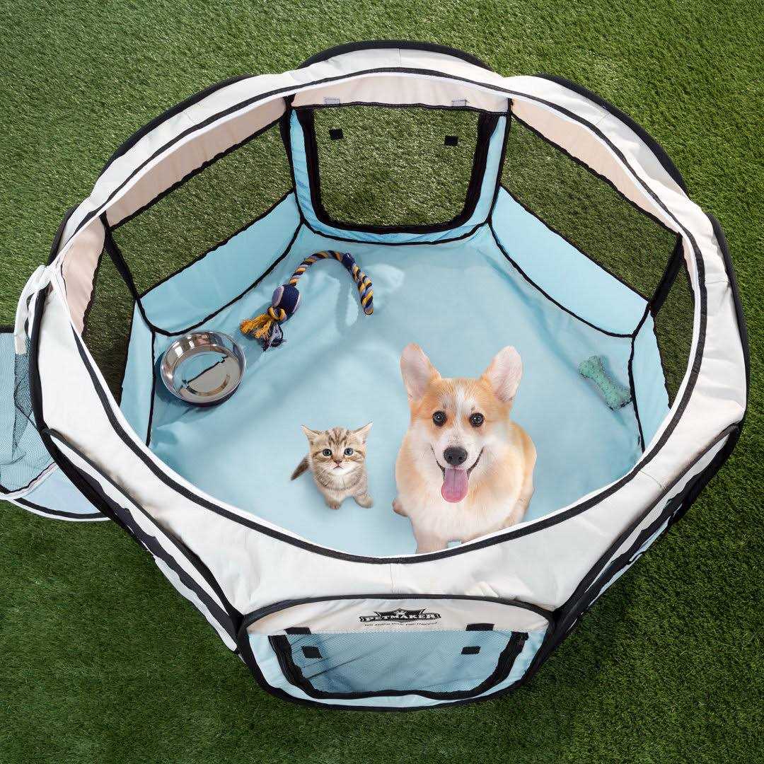 Pop-Up Pet Playpen with Carrying Case Blue L378