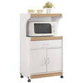 White Microwave Kitchen Cart X8038