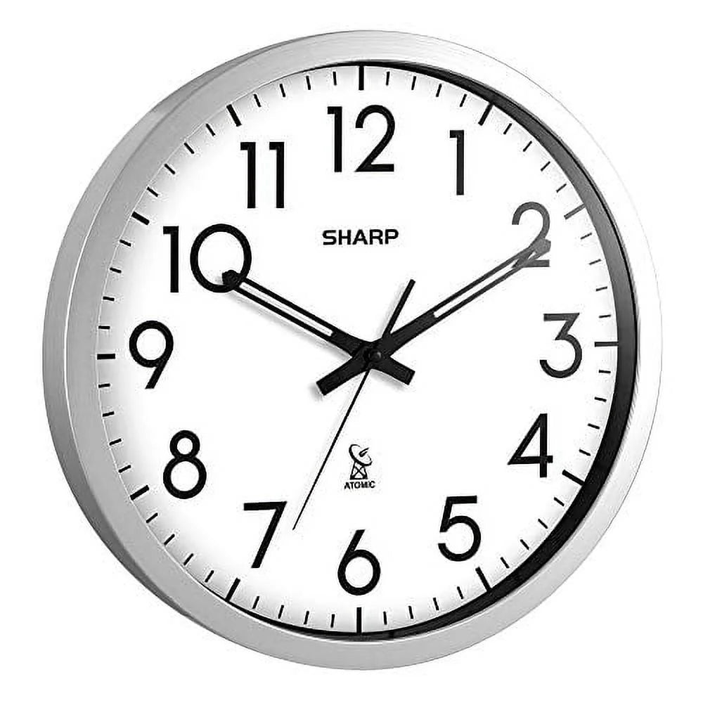 Silver Brushed Finish 12" Wall Clock L9792