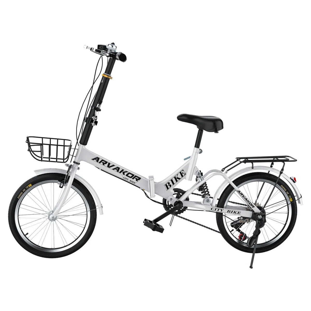 7 Speed Folding Bike with Carbon Steel Frame Z821348