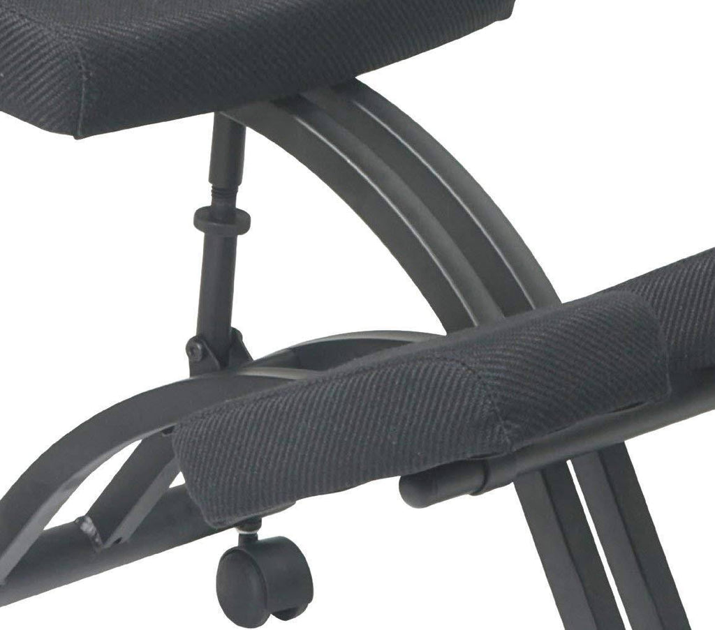 Black Memory Foam Knee Chair with Casters R939