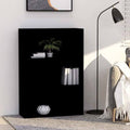 3-Tier Book Cabinet Black Chipboard Y5101