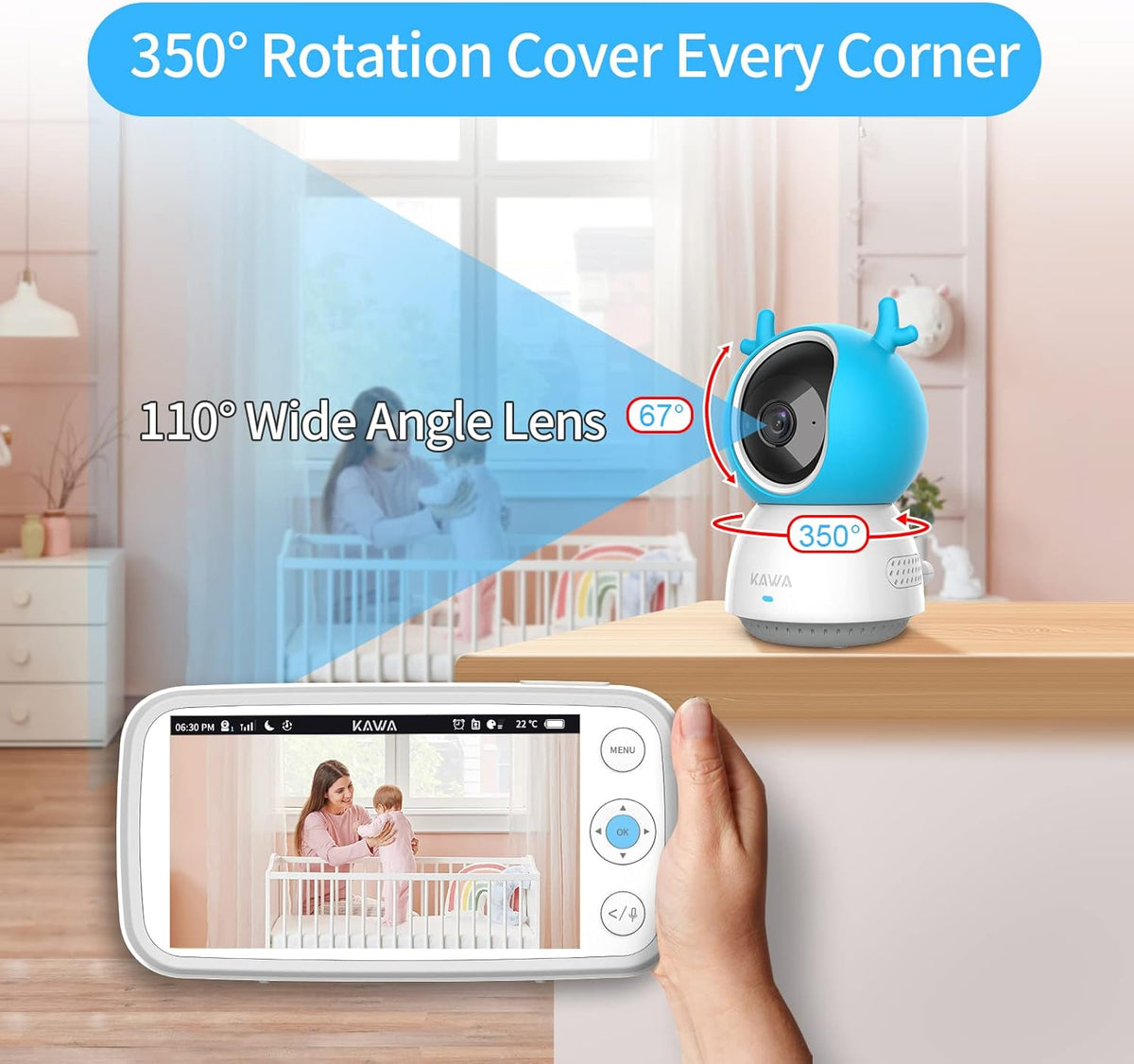 5" 720P HD Video Baby Monitor with Night Vision G132