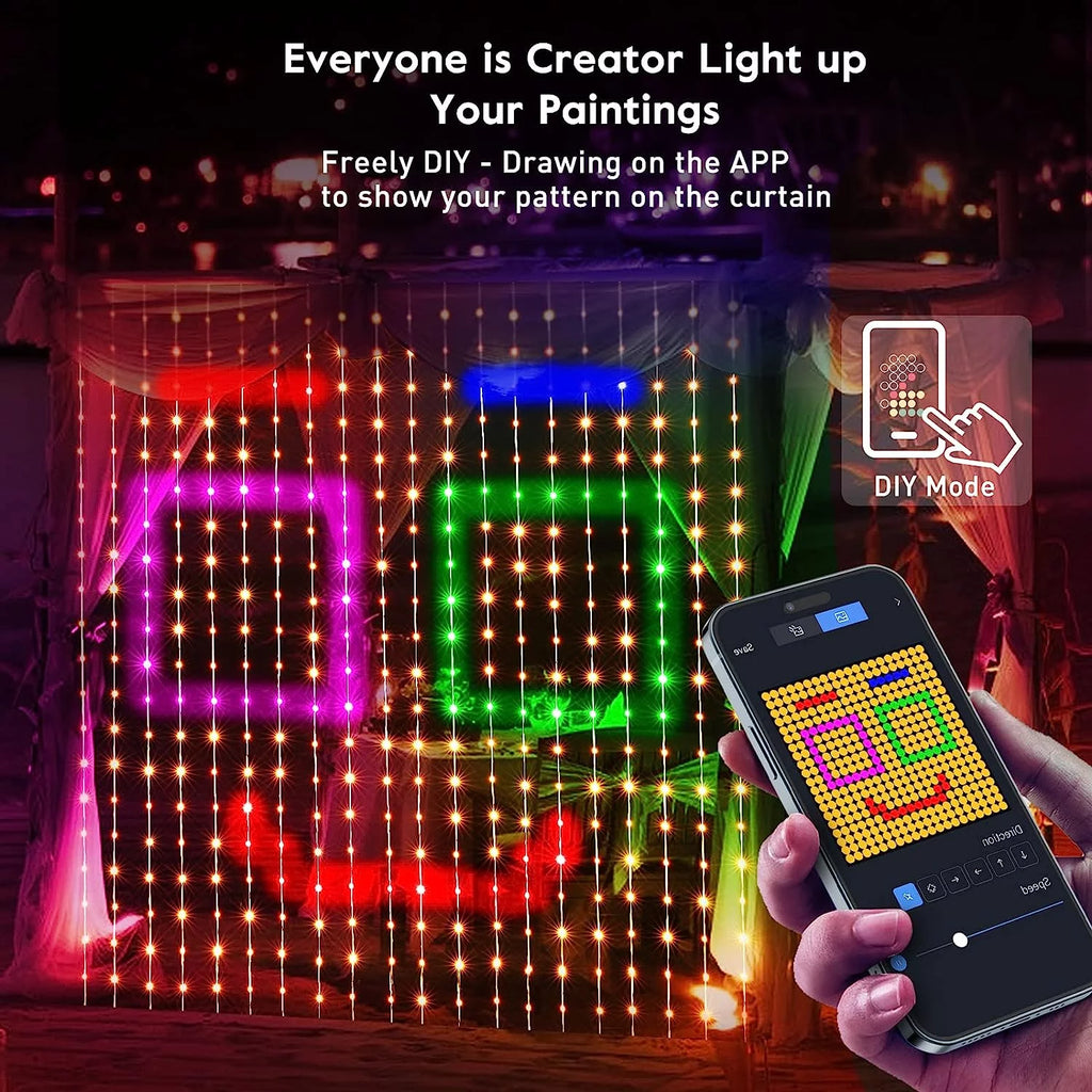 Smart Curtain Lights With App Control B806491