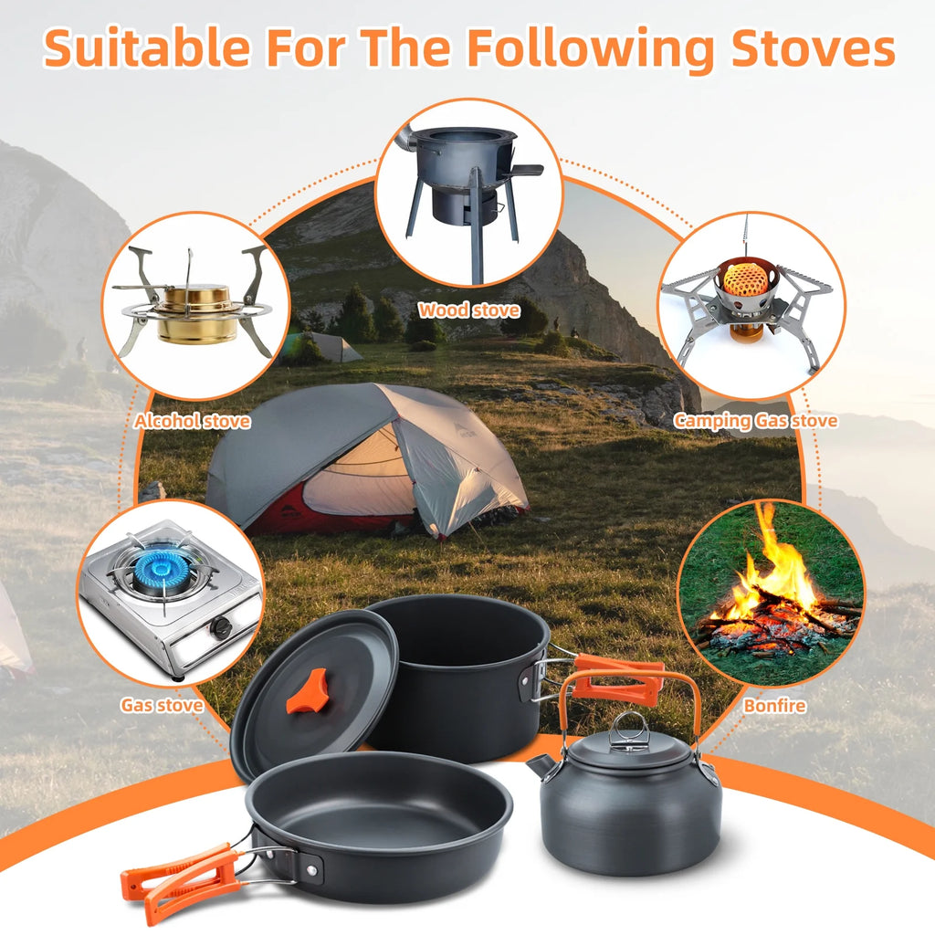 16pcs Camping Cookware Set N3357