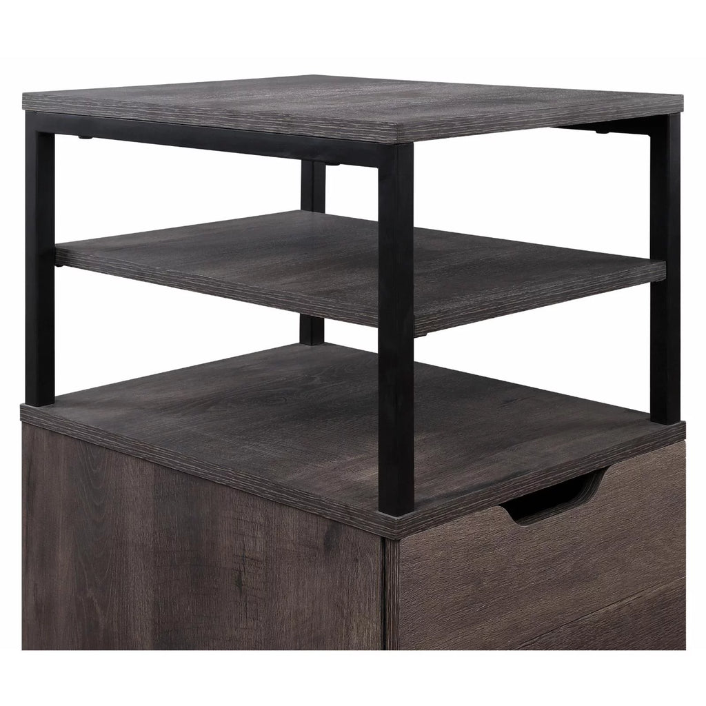 Wood 1-Drawer Mobile Storage Cart J267