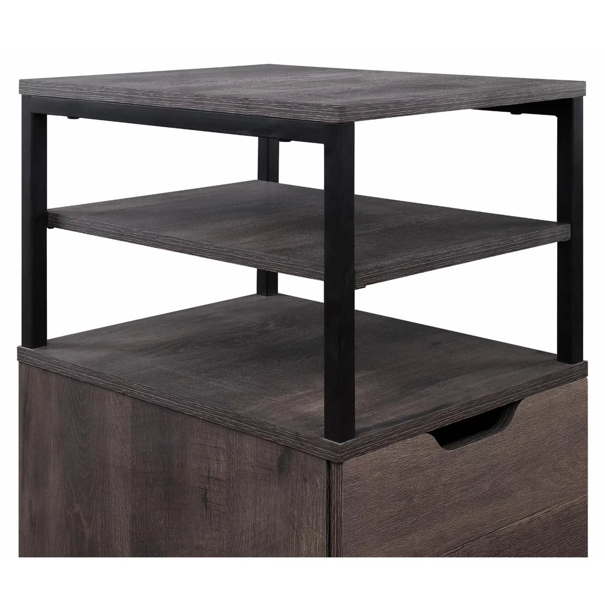 Wood 1-Drawer Mobile Storage Cart J267