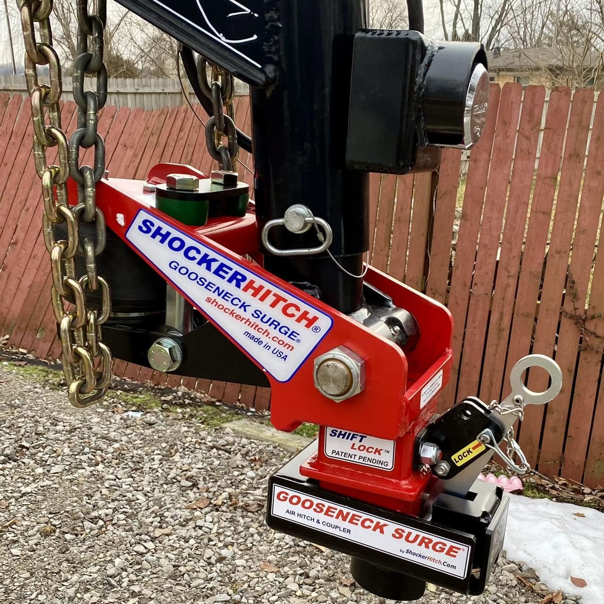 Gooseneck Air Hitch & Coupler, Round 4" Angled Pin 30K SL Coupler O31703