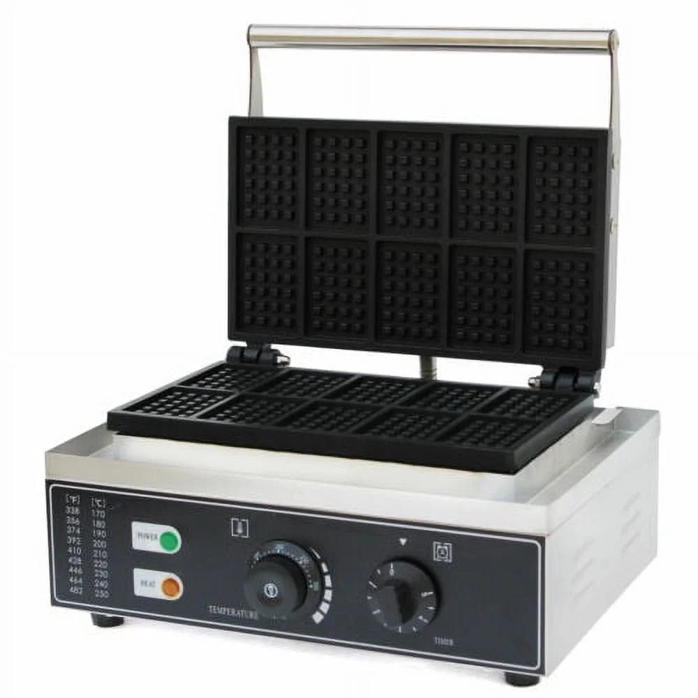 10 Slice Stainless Steel Nonstick Waffle Maker M31334