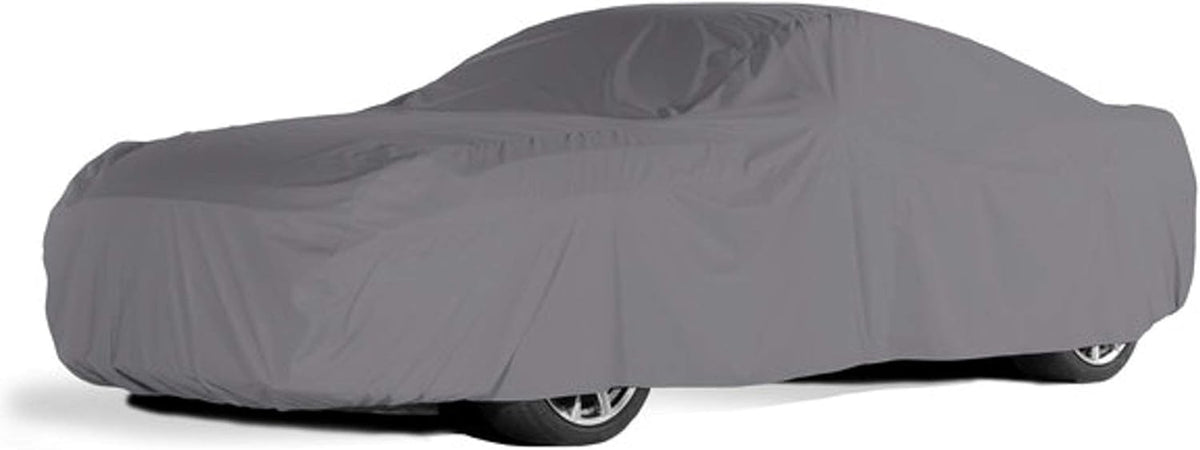 Heavy-Duty Polyester Car Cover with Mesh Vent and Elastic Hem U41017