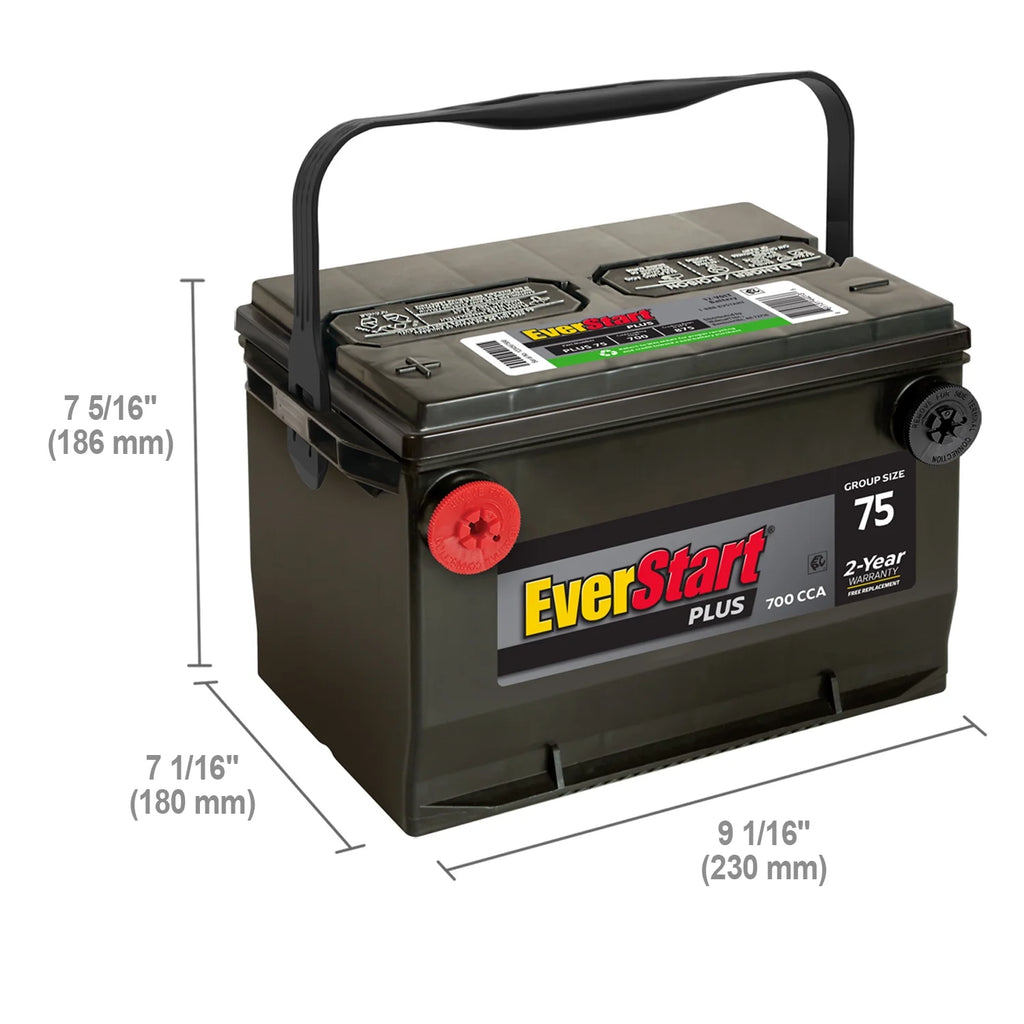 Lead Acid Automotive Battery Group Size 75 12 Volt 700 CCA M46628