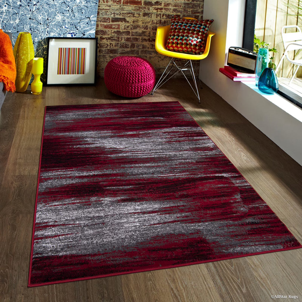 Red Woven Area Rug (7' 10" x 10') B4196