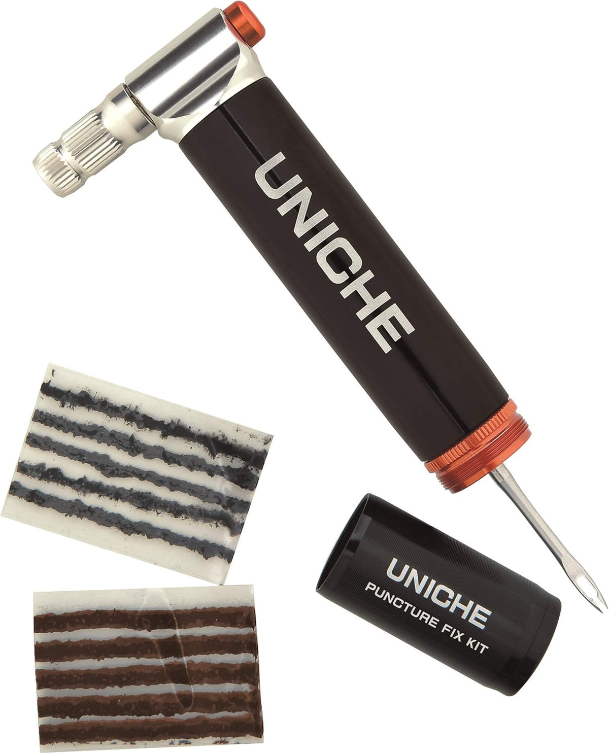 CO2 Inflator Tubeless Tire Repair Tool Kit with Storage Canister, Insertion Tool and Plugs E10982