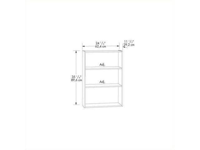 3-Shelf Bookcase in Cinnamon Cherry X45559