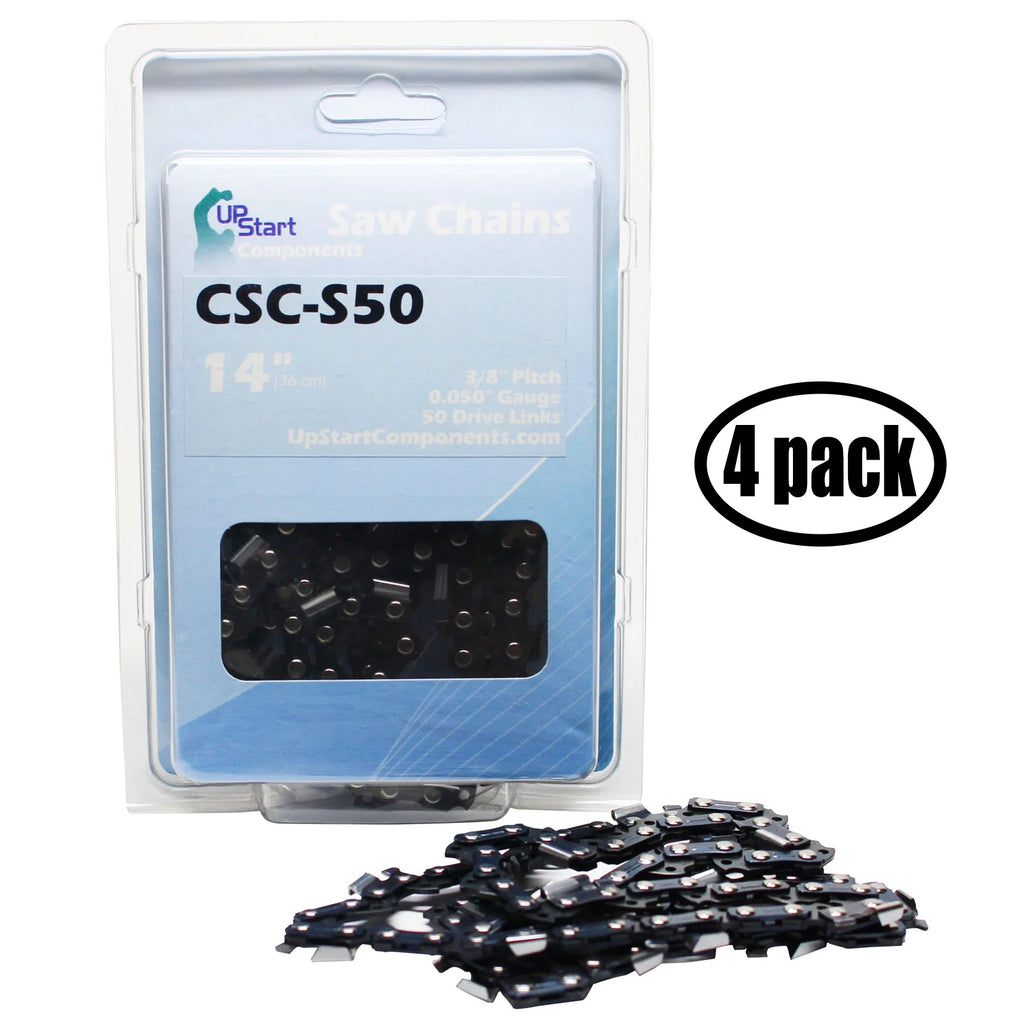 4-Pack 14" Semi Chisel Saw Chain for Electric Chainsaws A810