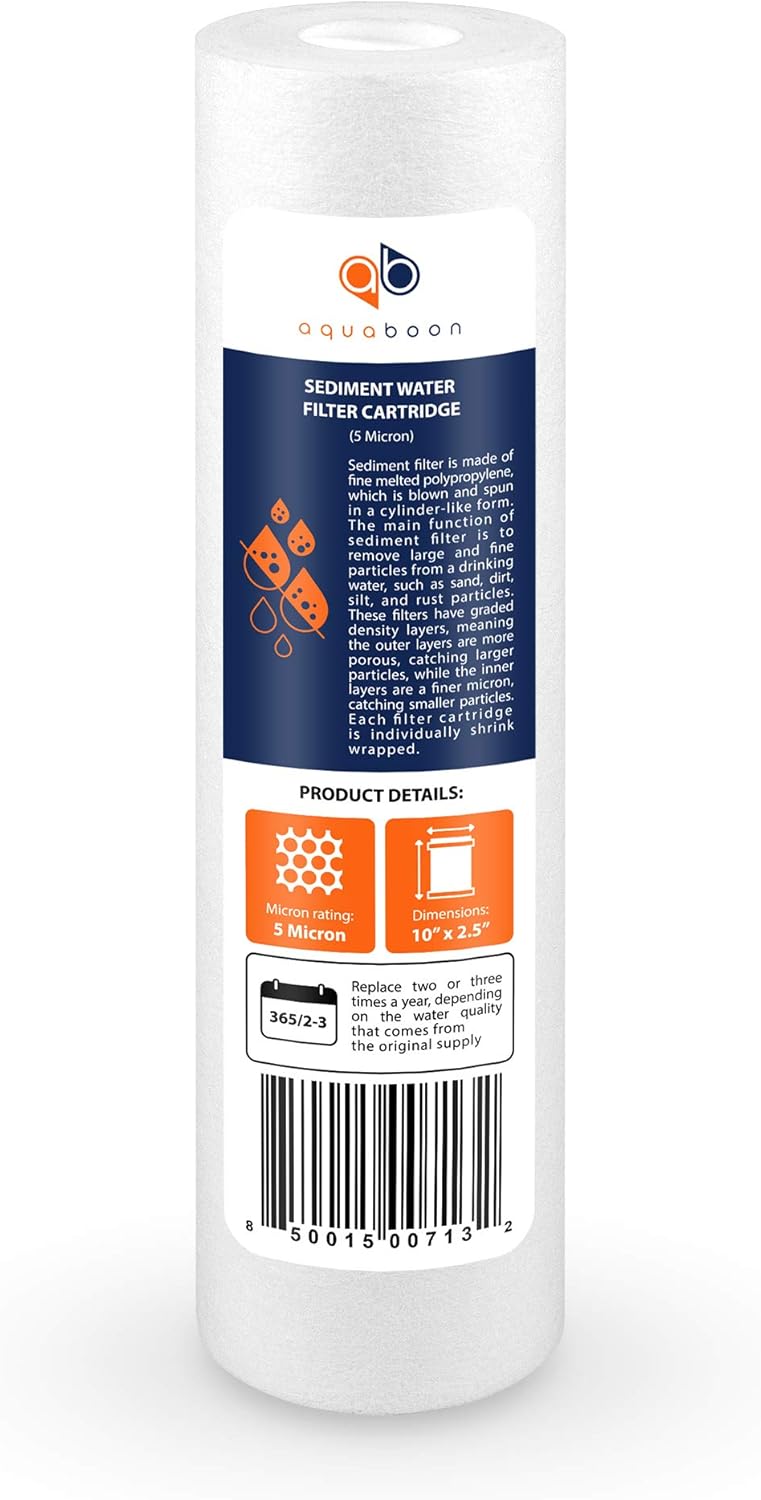 Set of 20 5 Micron 10 inch Water Filter Cartridges X95036