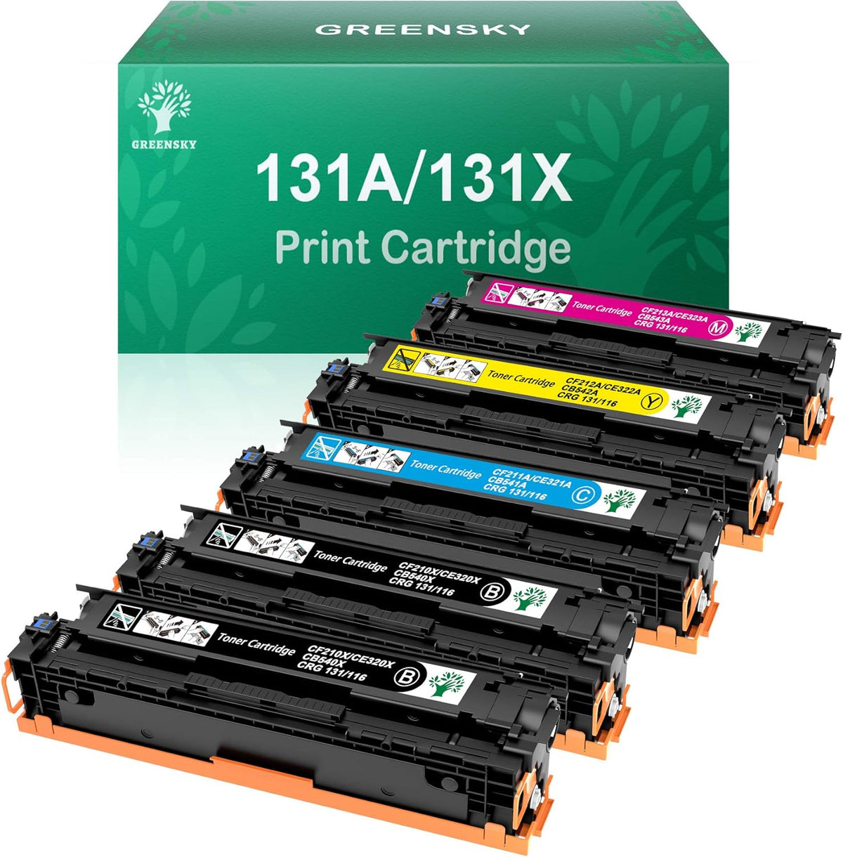 Compatible Toner Cartridge 5-Pack Black Cyan Yellow Magenta E9311