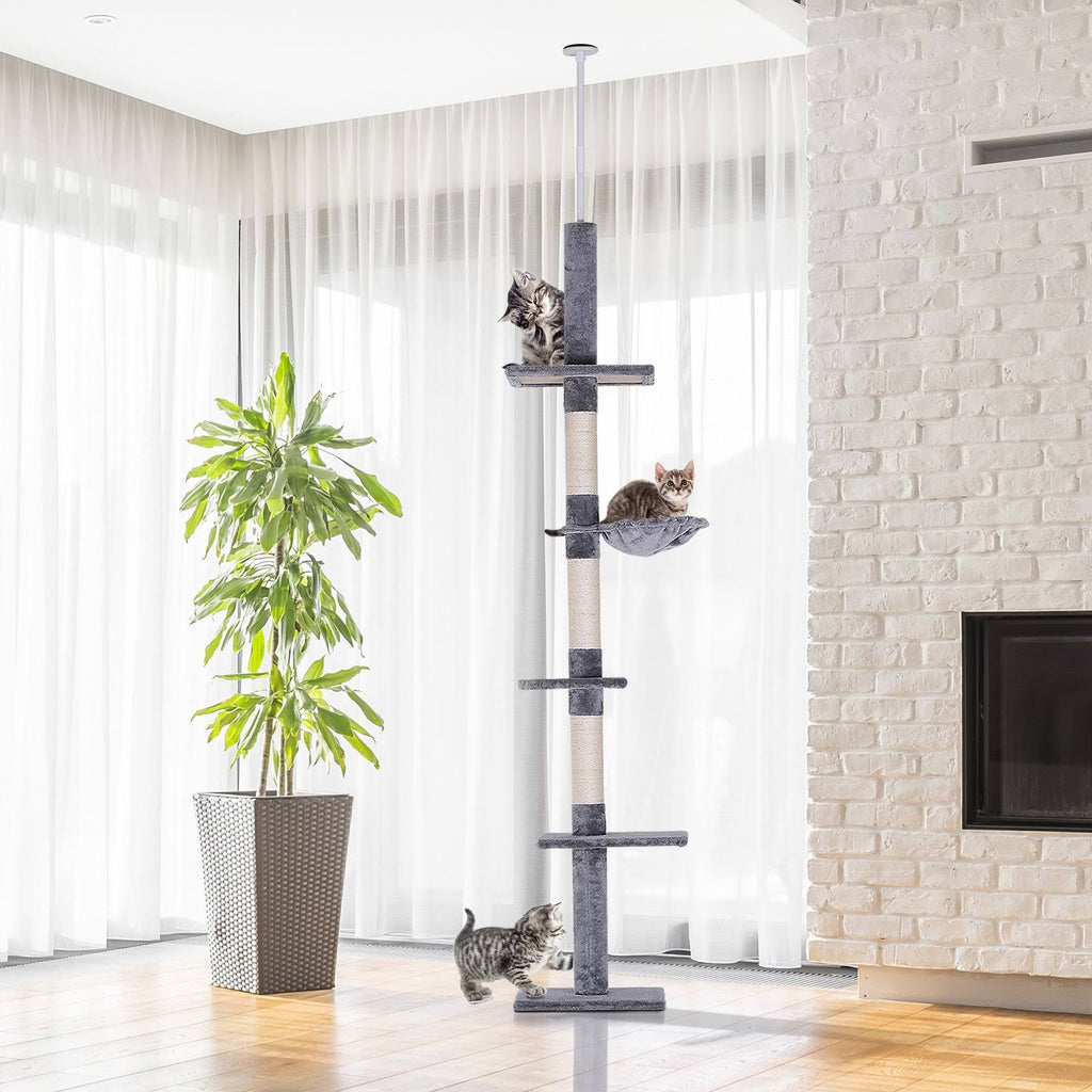 9 Adjustable Height Floor-To-Ceiling Vertical Cat Tree X51146