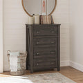 4 Drawer Weathered Oak Dresser U295196