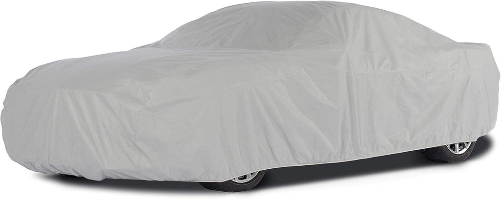 Heavy-Duty Polyester Car Cover with Mesh Vent and Elastic Hem U41017