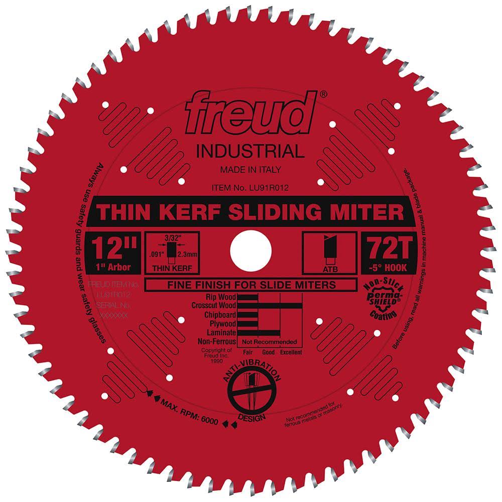 12x22 Thin Kerf Sliding Compound Miter Saw Blade B85927