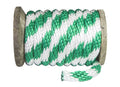 Solid Braid Utility Rope Green & White 1/4 inch x 1000 Feet P458