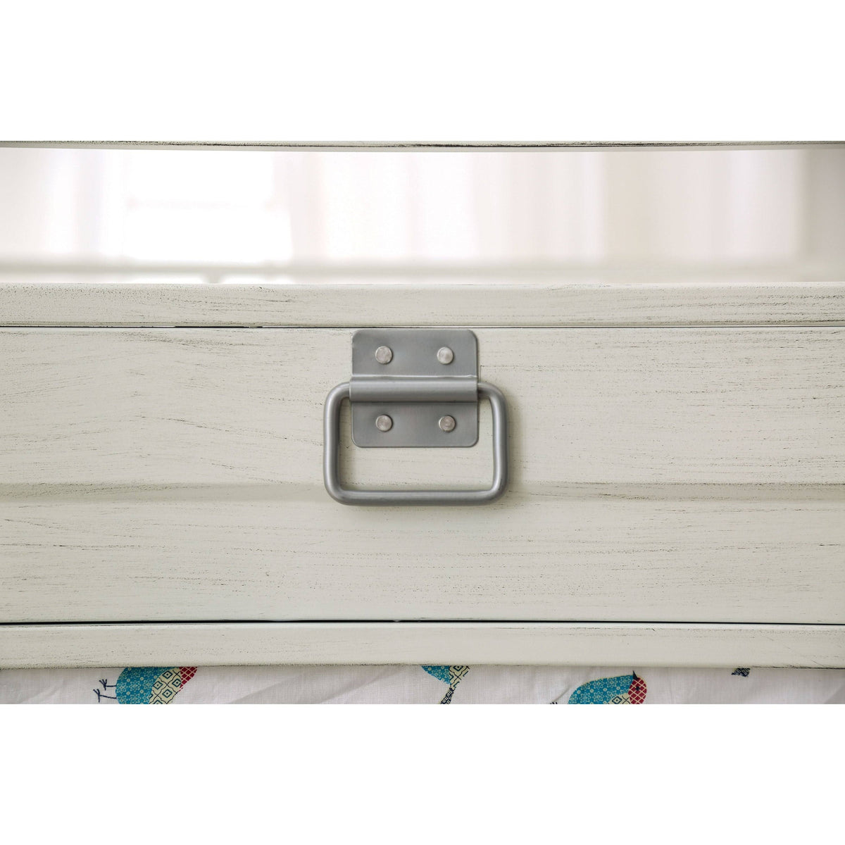 Industrial White Twin/Twin Metal Bunk Bed P6933