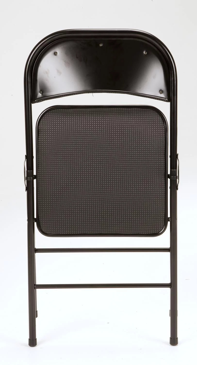 Black Fabric Padded Folding Chair 4 Count P192774