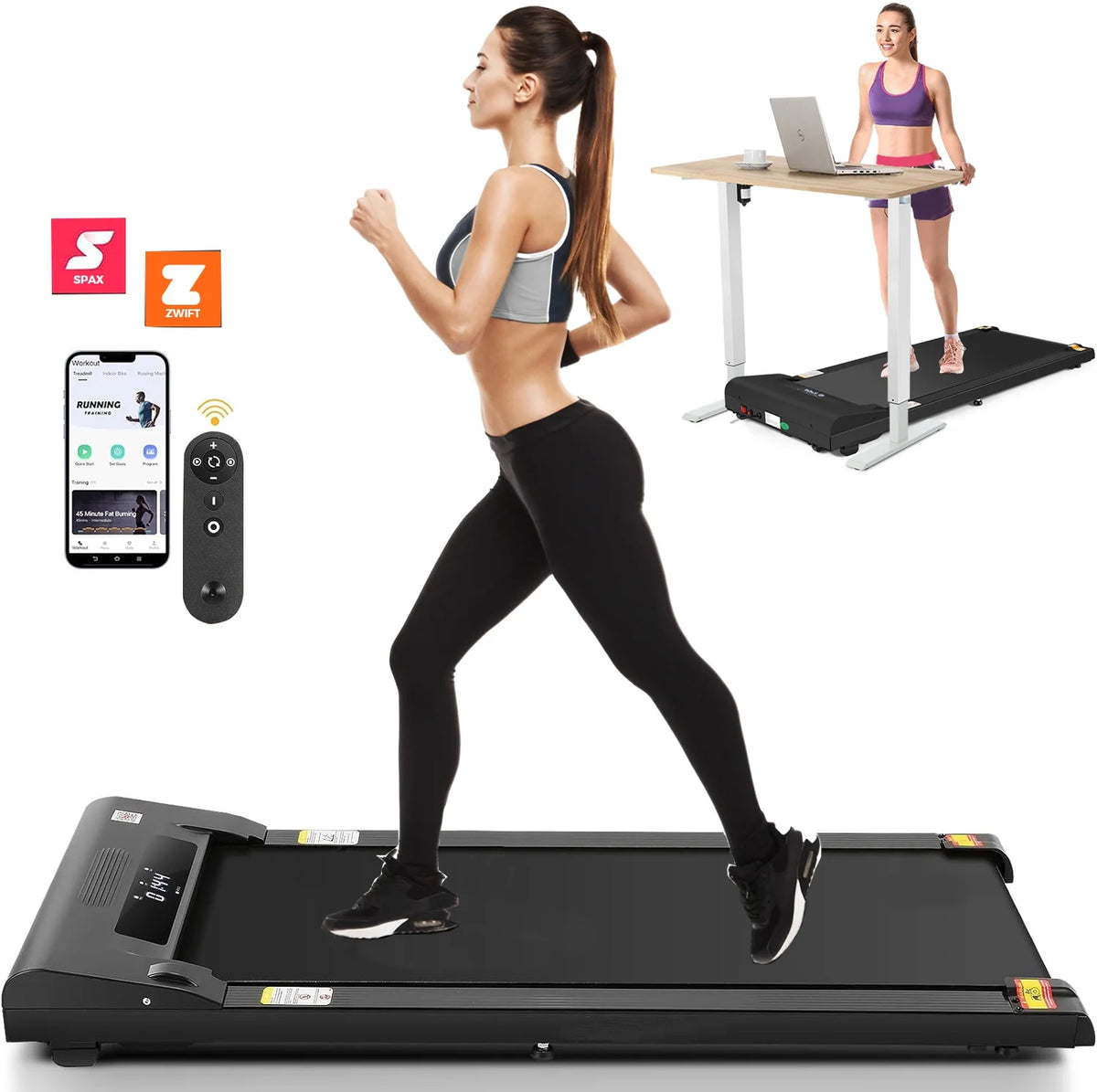Walking Pad Treadmill 2.5HP Electric Running Machine with LED Display X9210