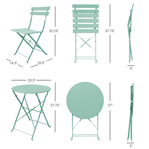Red 3 Piece Folding Patio Bistro Set G754414