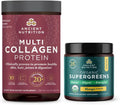 Unflavored Multi Collagen Protein Powder and Organic Supergreens Powder C136