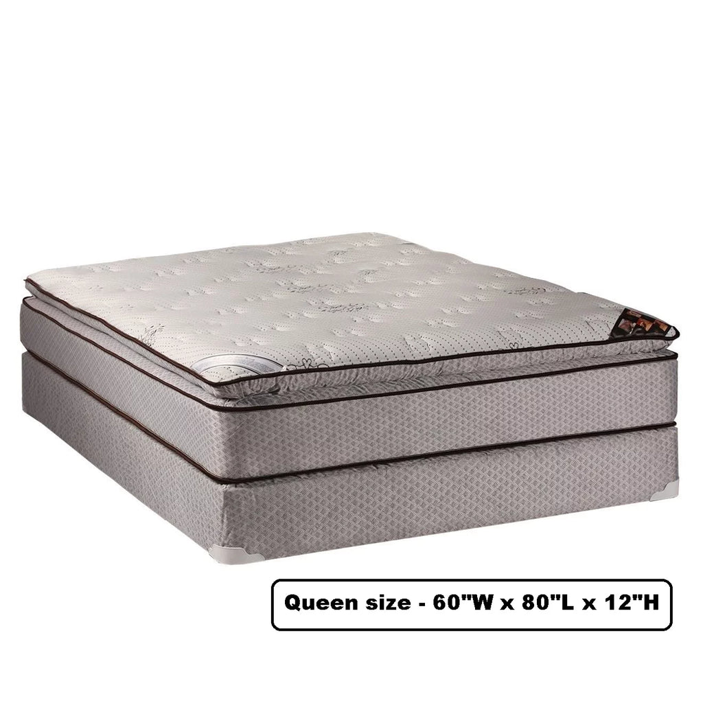 Queen 60x80x12 Mattress Set with Bed Frame Included M871