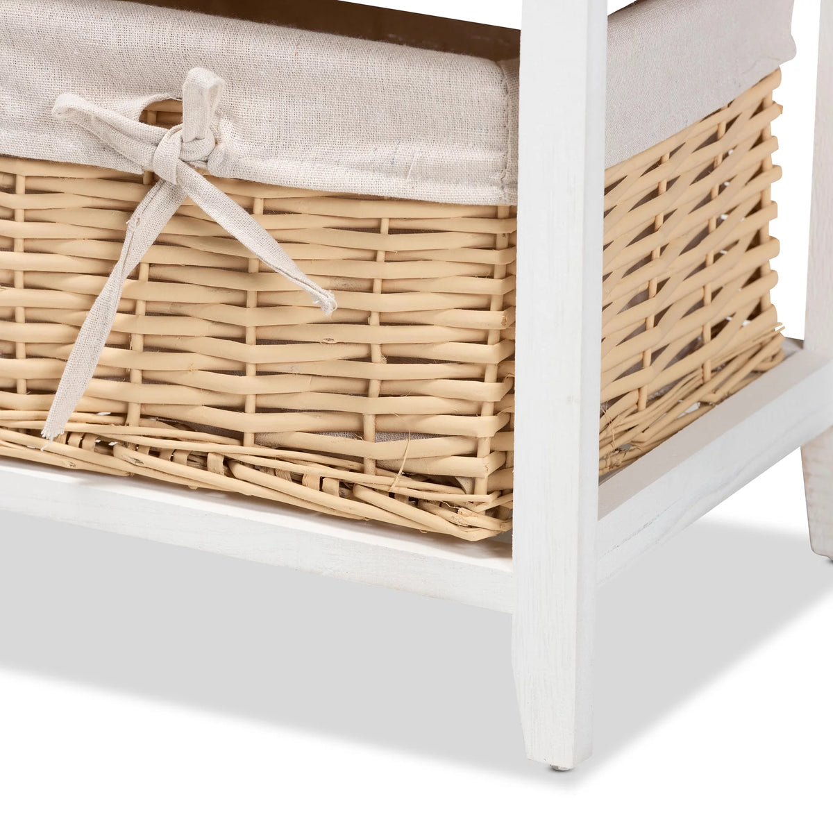Multi-Colored Wood 3-Drawer Storage Unit with Basket E2142