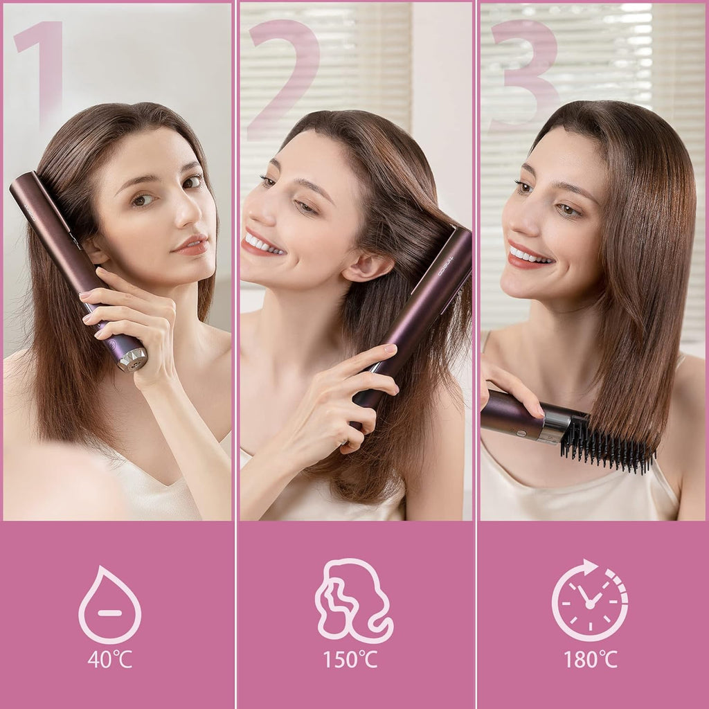Smart Cordless Hair Styling Brush with Travel Bag S5688