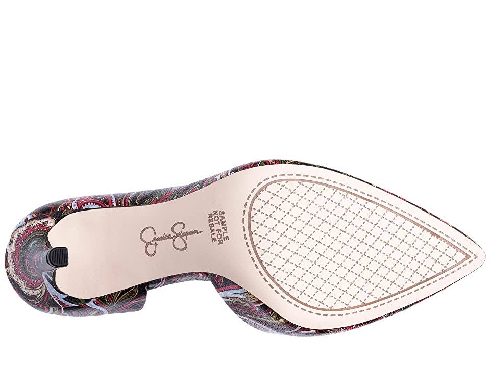 Paisley Print D'Orsay Pumps I13016