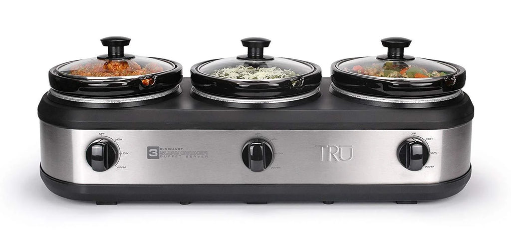 3-Crock Pot Buffet Slow Cooker Set U470