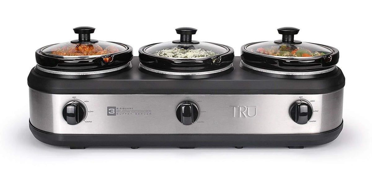 3-Crock Pot Buffet Slow Cooker Set U470