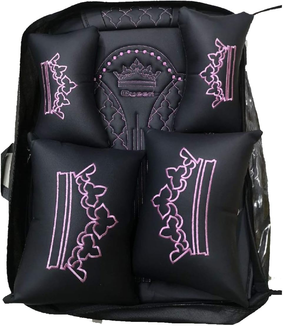 Black-Pink Car Seat Covers Full Set T80114