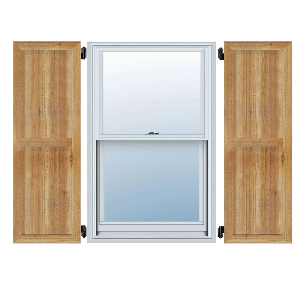Framed Board-n-Batten Shutters, Rough Sawn Western Red Cedar (Per Pair) L69400