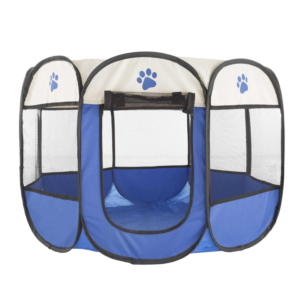 Pop-Up Pet Playpen with Carrying Case Blue L378