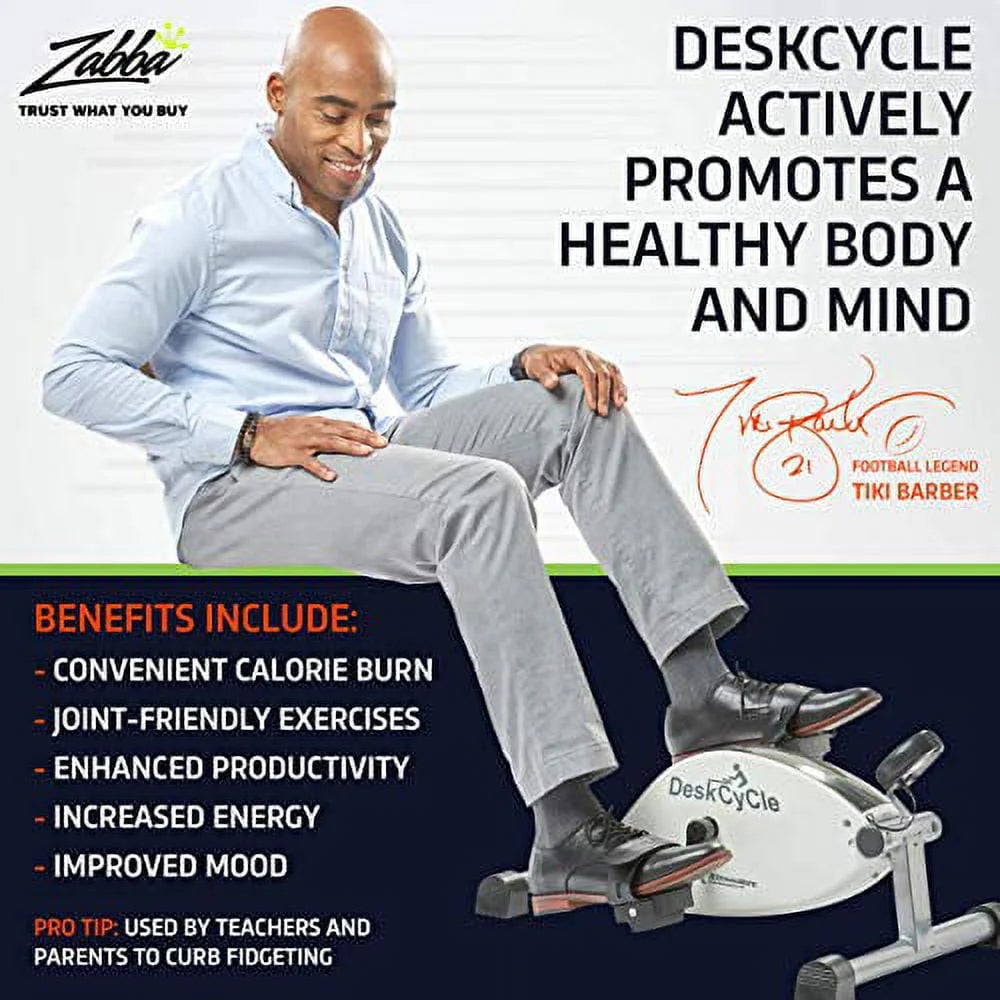 White Under Desk Bike Pedal Exerciser F484646
