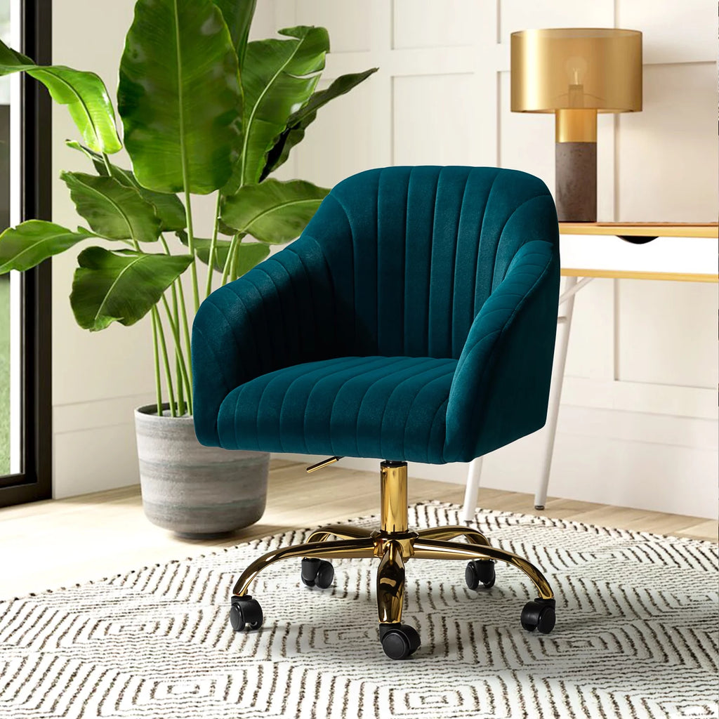 Green Velvet Adjustable Swivel Task Chair Y255928