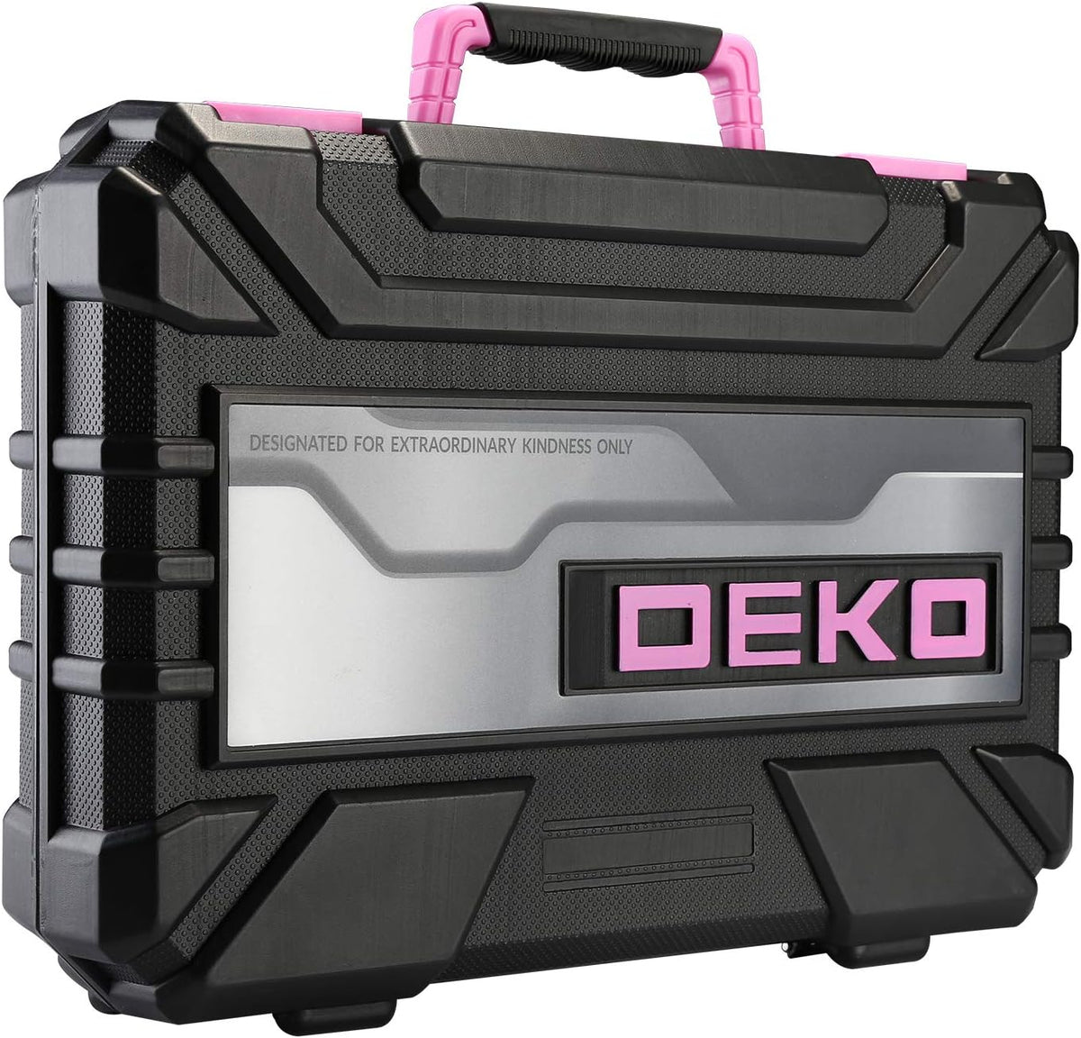 98 Piece Pink Hand Tool Set with Plastic Toolbox Storage Case U10020