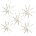 9-Pointed Christmas Paper Star Lanterns 12 Inch White F57491