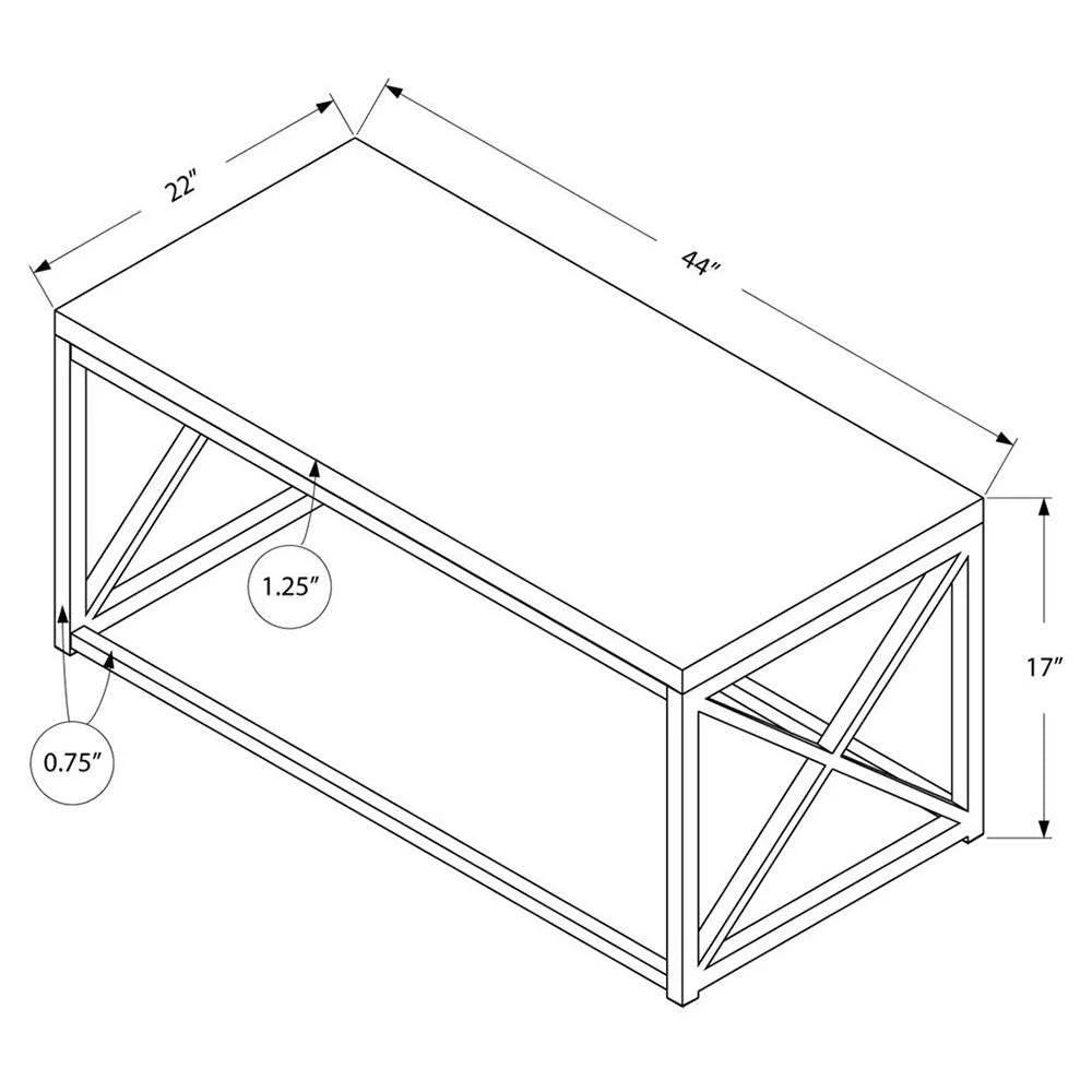 Rectangular Metal Coffee Table Z179