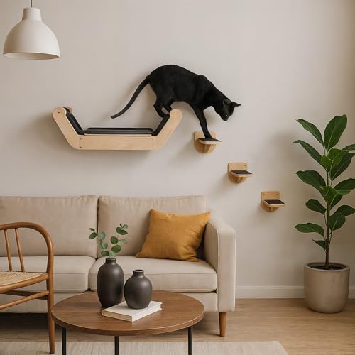 Wall Mounted Cat Furniture Set of 3 J83734