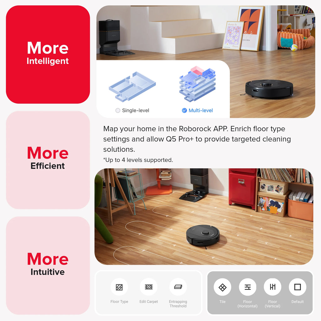 Robot Vacuum and Mop with Auto-Empty Dock J8527