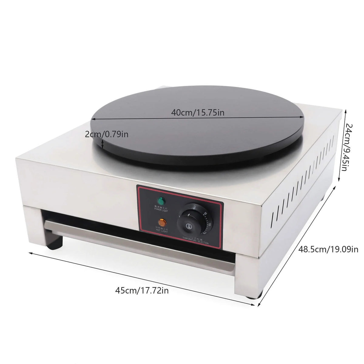 16" Commercial Electric Crepe Maker Pancake Machine Non Stick Hotplate U65097
